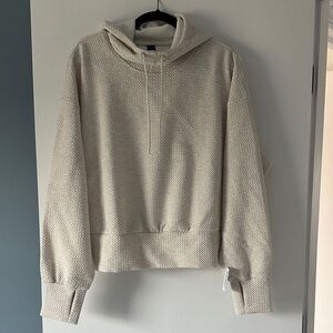 Old Navy Cream Textured Hoodie